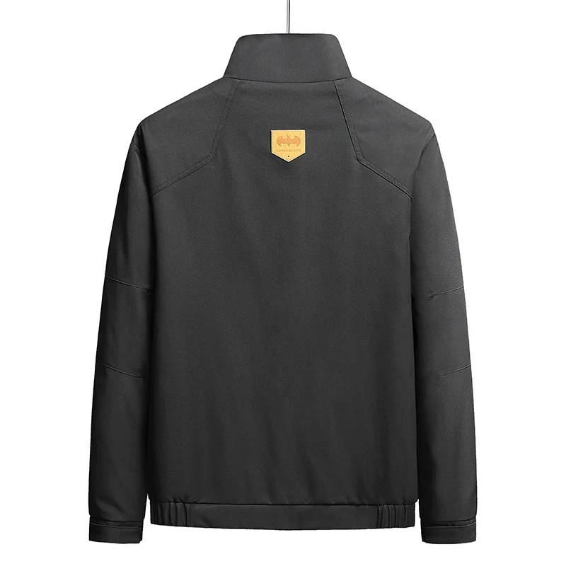Herren Leichte Softshell-Übergangsjacke im Utility-Minimalstil mit hochschließendem Stehkragen und verdecktem Reißverschluss Drune
