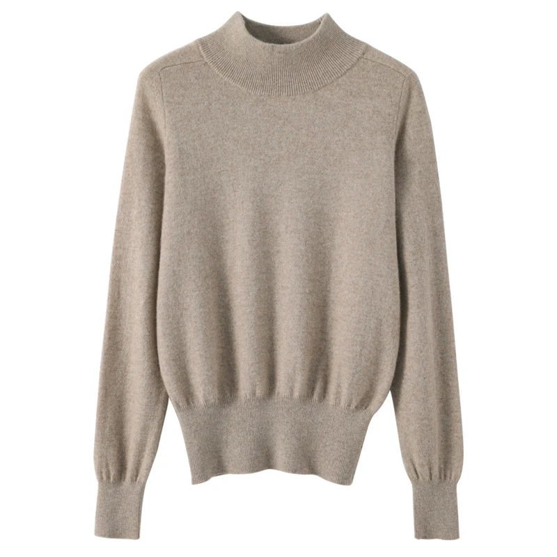 Damen Mockneck-Pullover aus flauschigem Angora-Mix mit legerer Ballonärmel-Silhouette Drune