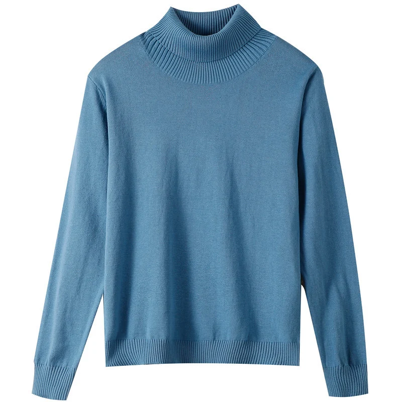 Damen Minimalistischer Feinstrick-Rolli mit hohem Rippkragen und schmaler Passform Drune