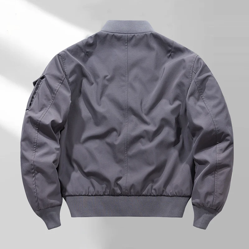 Herren Kurzblouson im Aviator‑Minimalstil mit Multifunktions‑Ärmeltasche Drune