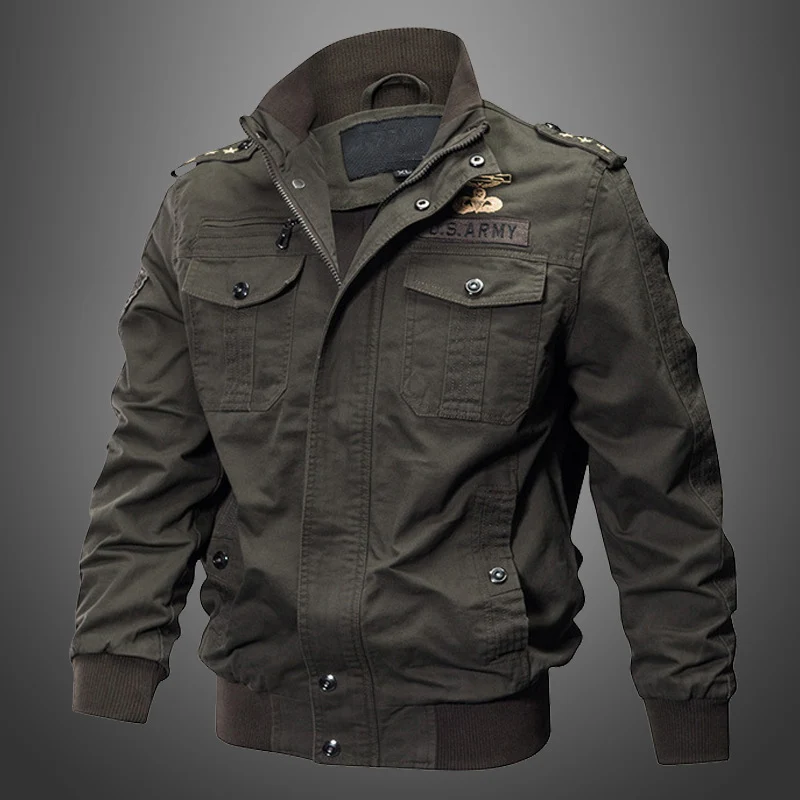 Herren Kurzblouson Canvas-Fieldjacke mit Schulterepauletten, Brustpattentaschen und geripptem Saum Drune