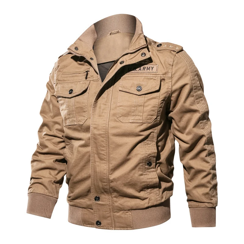 Herren Kurzblouson Canvas-Fieldjacke mit Schulterepauletten, Brustpattentaschen und geripptem Saum Drune