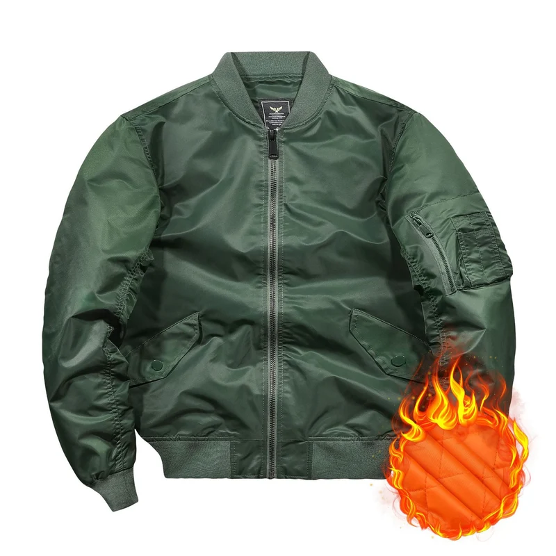 Herren Kurzblouson Bomberjacke mit gesteppter Thermofütterung, Nylon‑Shell und Ärmeltasche Drune