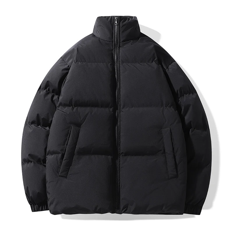 Herren Kurz geschnittene gesteppte Winterjacke mit hohem Stehkragen und wattierter Thermo‑Isolierung Drune