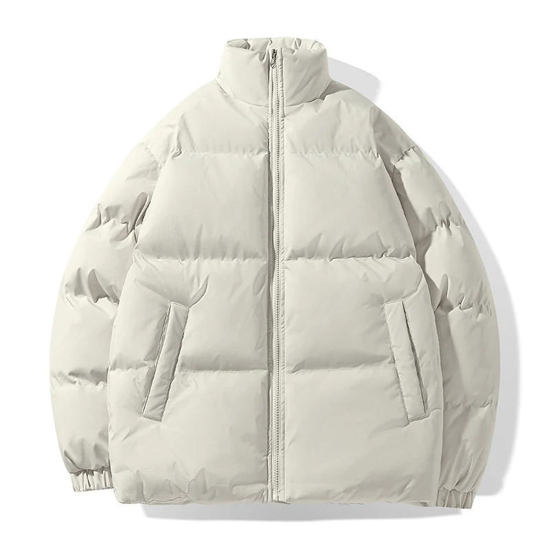 Herren Kurz geschnittene gesteppte Winterjacke mit hohem Stehkragen und wattierter Thermo‑Isolierung Drune