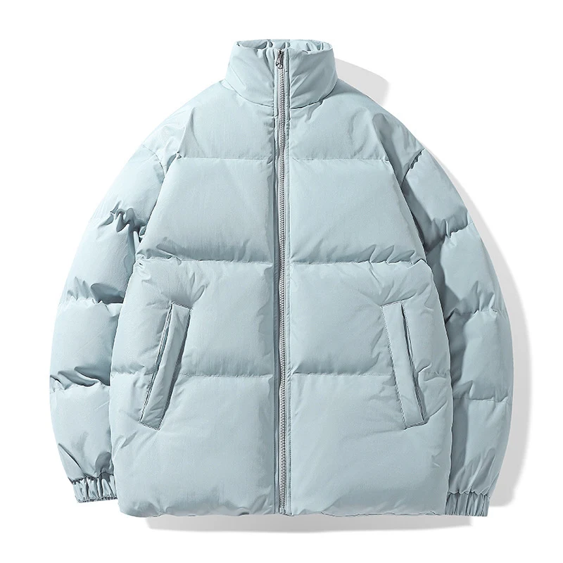 Herren Kurz geschnittene gesteppte Winterjacke mit hohem Stehkragen und wattierter Thermo‑Isolierung Drune