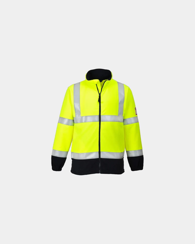 Fleecejacke hochsichtbar feuerfest zum Personalisieren