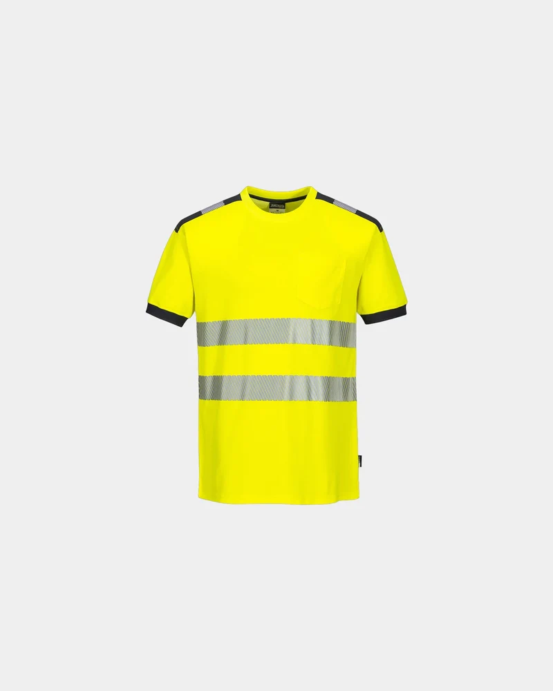 T-Shirt 55% Baumwolle Portwest HV PW3 zum Personalisieren