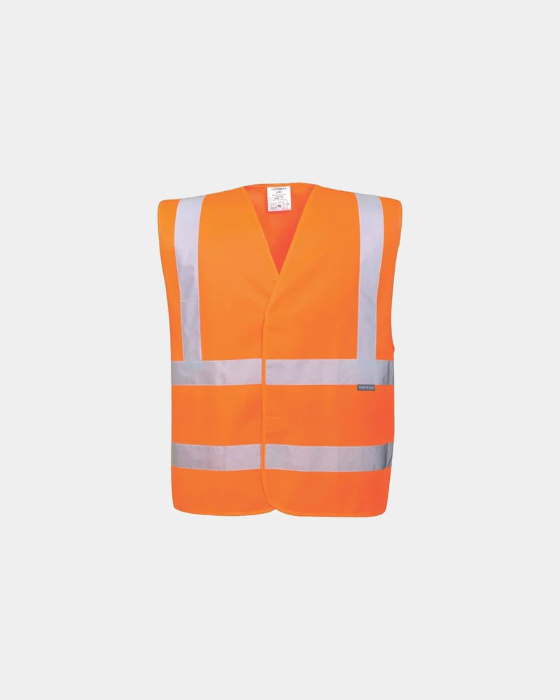 Weste hochsichtbar 100% recyceltes Polyester zum Personalisieren