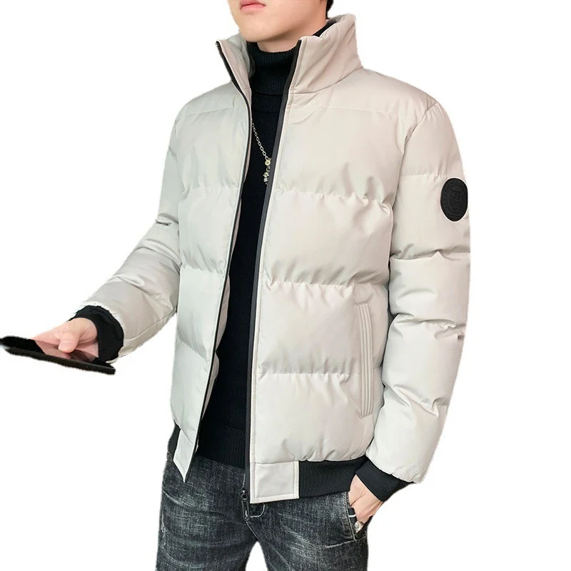 Herren kompakte Thermo-Steppjacke mit hohem Stehkragen, winddichter Außenhülle und elastischen Rippbündchen Drune