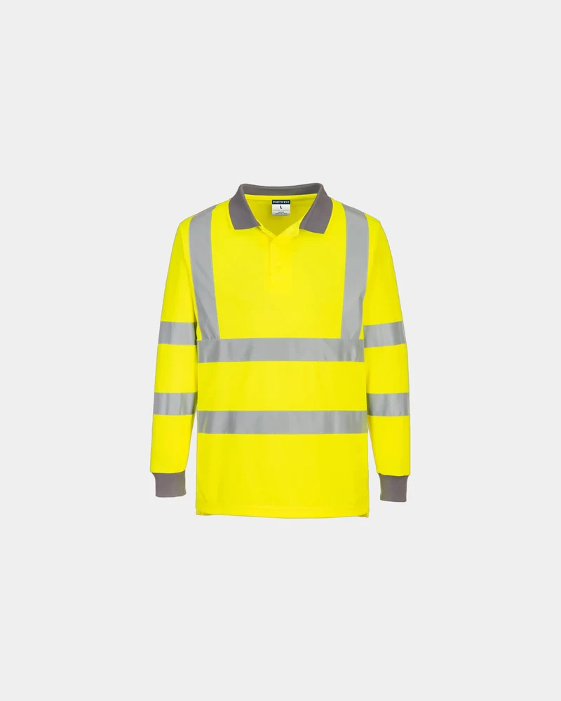 Poloshirt hochsichtbar recycelt Eco zum Personalisieren
