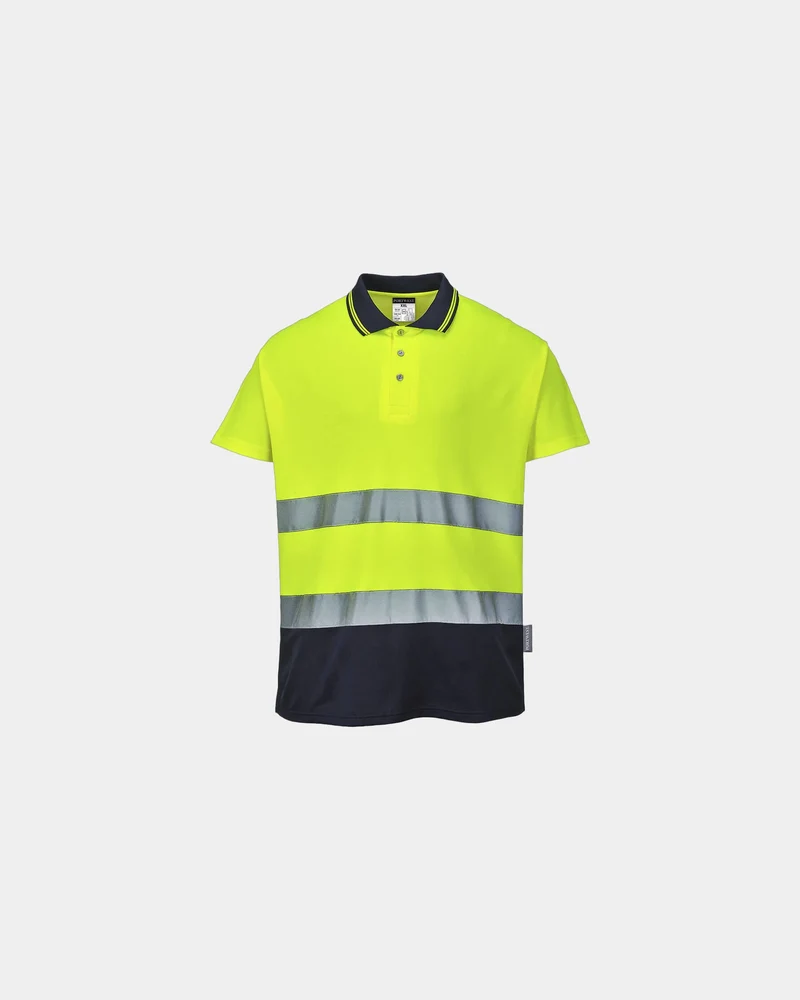 Poloshirt Baumwolle bicolor Portwest zum Personalisieren