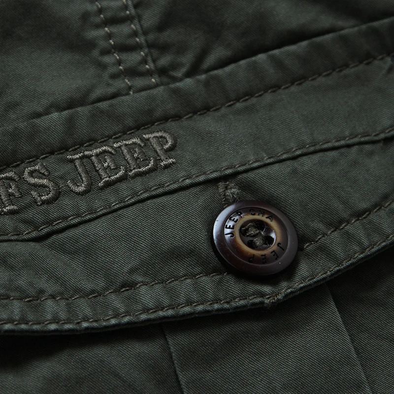 Herren Langärmeliges Canvas-Fieldhemd mit Brustpattentaschen und Military-Details Drune