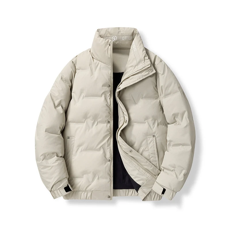 Herren kurze wattierte Steppjacke mit hohem Stehkragen und Thermoisolierung Drune