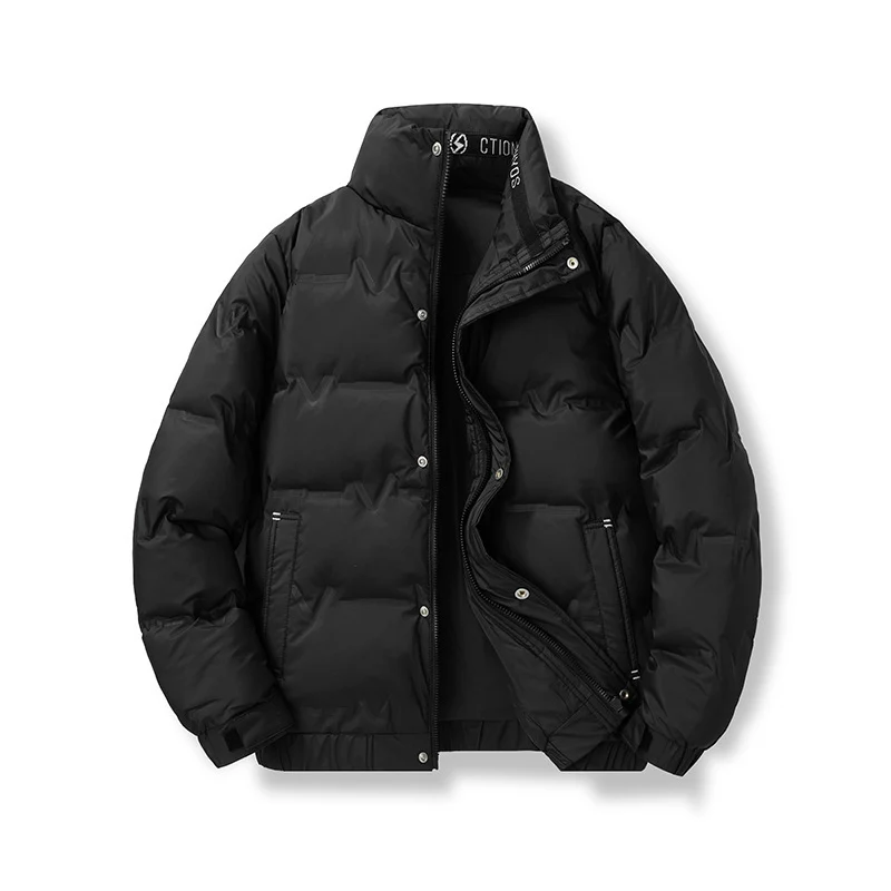 Herren kurze wattierte Steppjacke mit hohem Stehkragen und Thermoisolierung Drune