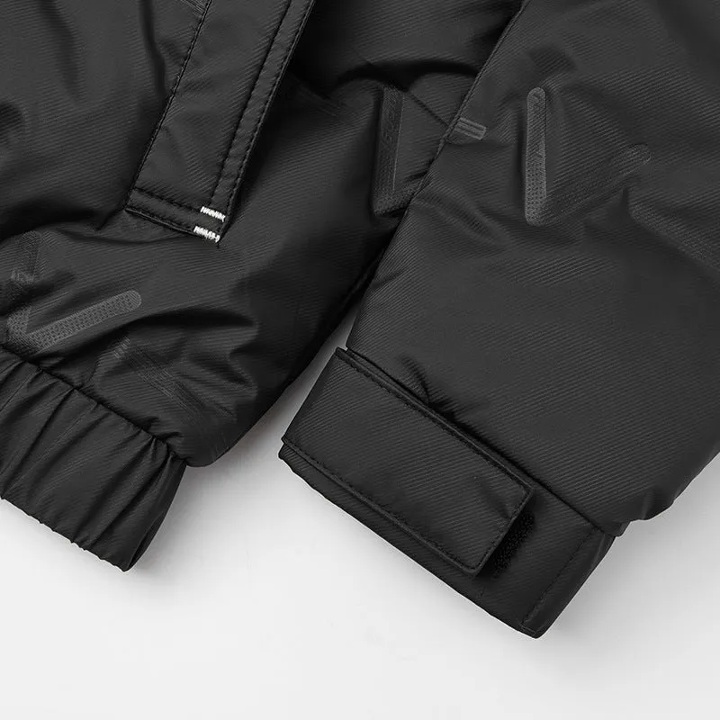 Herren kurze wattierte Steppjacke mit hohem Stehkragen und Thermoisolierung Drune