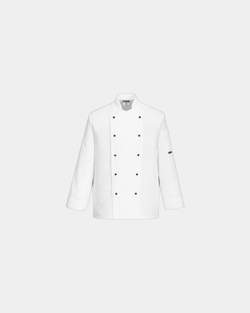 Küchenjacke unisex Portwest Somerset zum Personalisieren
