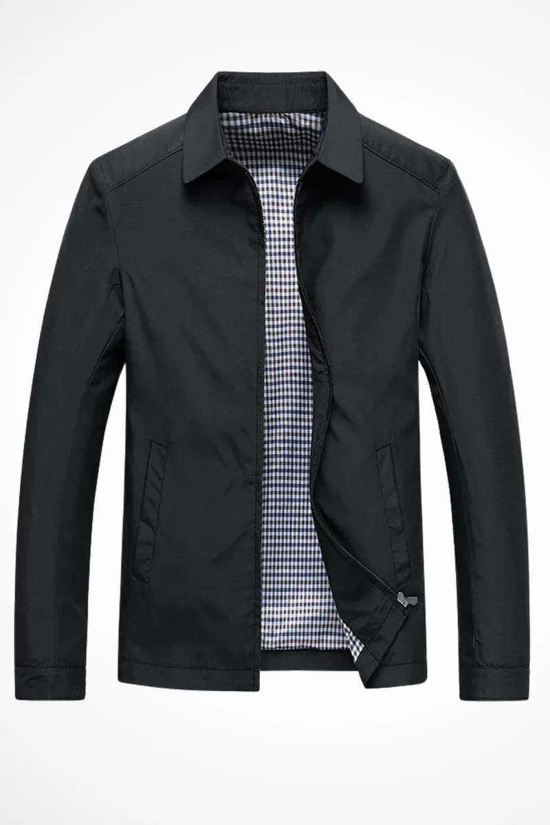 Leo | Classic Check-Lined Harrington Jacket