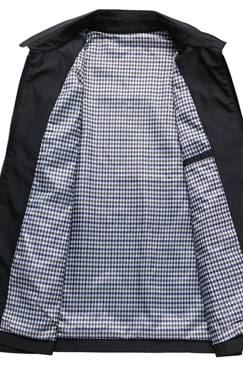 Leo | Classic Check-Lined Harrington Jacket