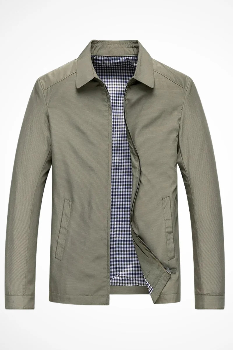 Leo | Classic Check-Lined Harrington Jacket