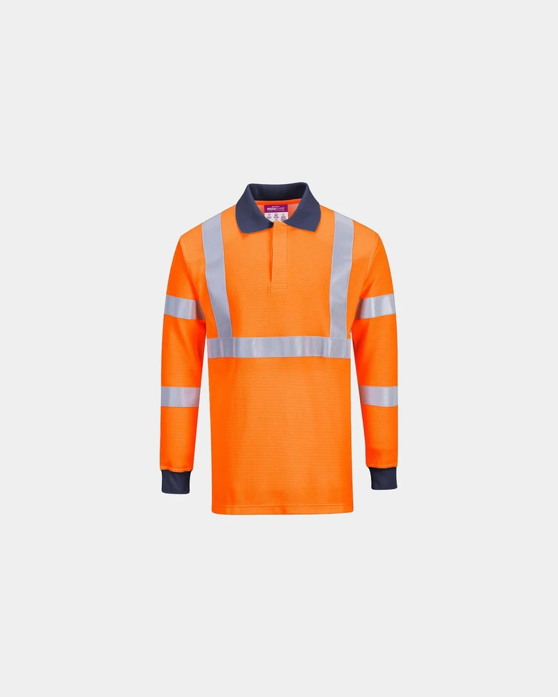 Poloshirt Modaflame HVO Knit orange zum Personalisieren
