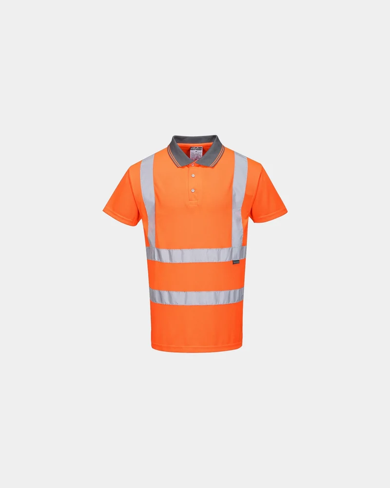Poloshirt Hi-Vis GO/RT orange zum Personalisieren