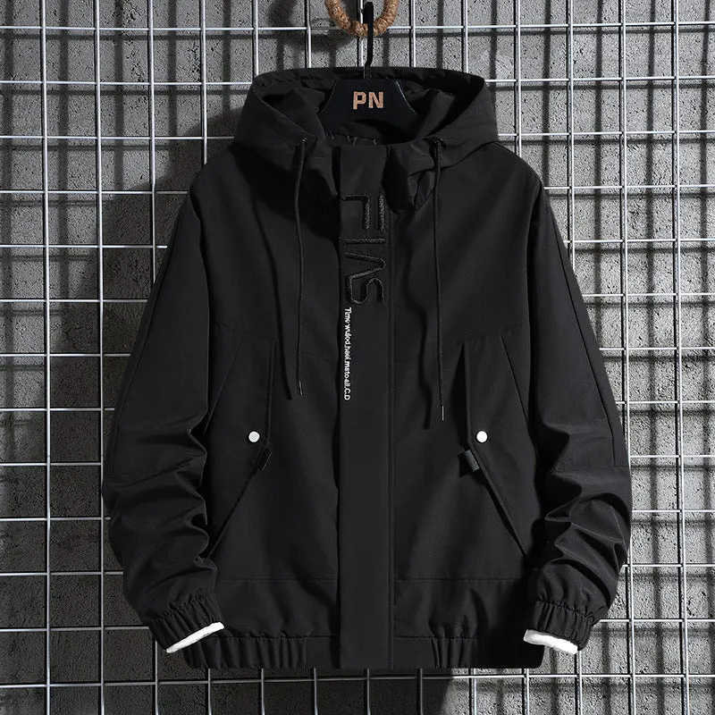 Herren Kapuzen-Fieldparka mit verdeckter Reißverschlussblende, Teddyfleece-Ärmelinnenfutter und Multifunktionstaschen Drune