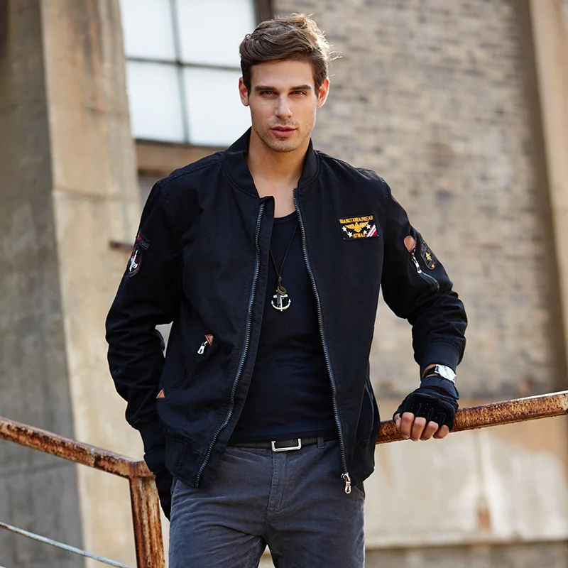 Herren Kapuzen-Canvasjacke im Military-Utility-Stil mit Camouflagemanschette und Rippbündchen Drune