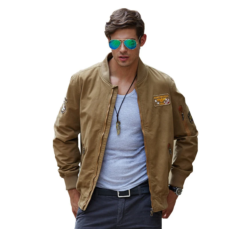 Herren Kapuzen-Canvasjacke im Military-Utility-Stil mit Camouflagemanschette und Rippbündchen Drune