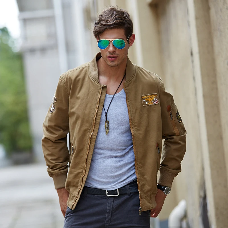 Herren Kapuzen-Canvasjacke im Military-Utility-Stil mit Camouflagemanschette und Rippbündchen Drune