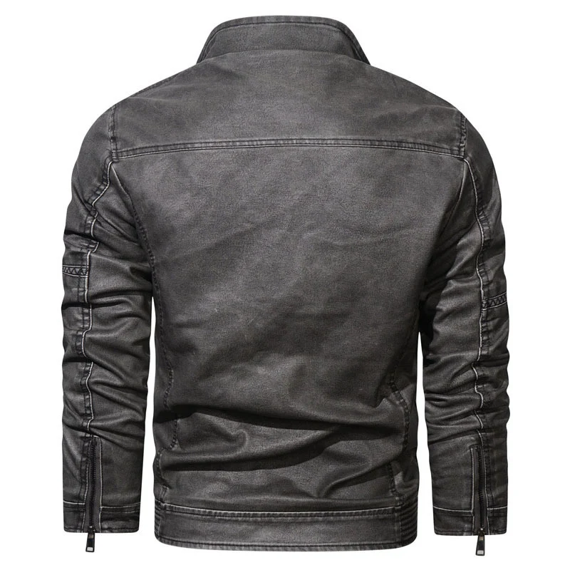 Herren Jeansoptik Zip‑Blouson im Bomberstil mit ergonomischen Nähten und Stehkragen Drune