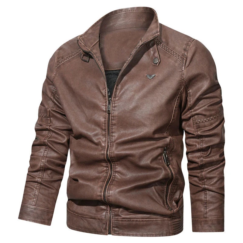 Herren Jeansoptik Zip‑Blouson im Bomberstil mit ergonomischen Nähten und Stehkragen Drune