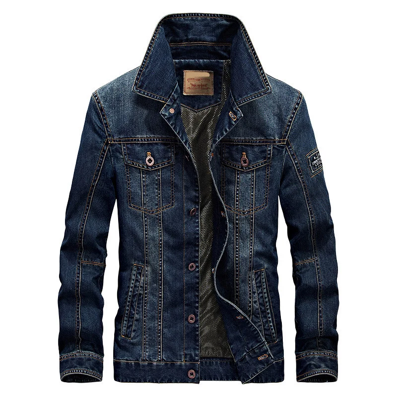 Herren Jeansjacke mit Sherpa‑Futter, wärmender Teddyinnenlage und klassischem Hemdkragen Drune