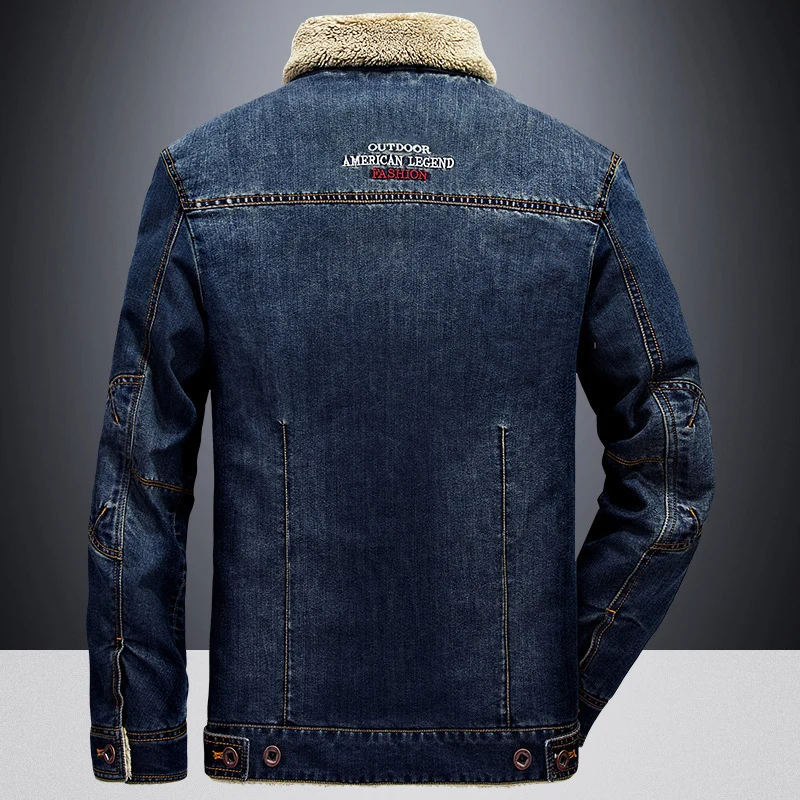 Herren Jeansjacke im Truckerstil mit leichtem Netzfutter und strukturierter Nahtführung Drune