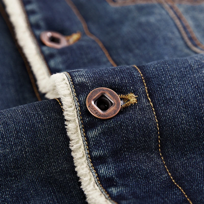 Herren Jeansjacke im Truckerstil mit leichtem Netzfutter und strukturierter Nahtführung Drune
