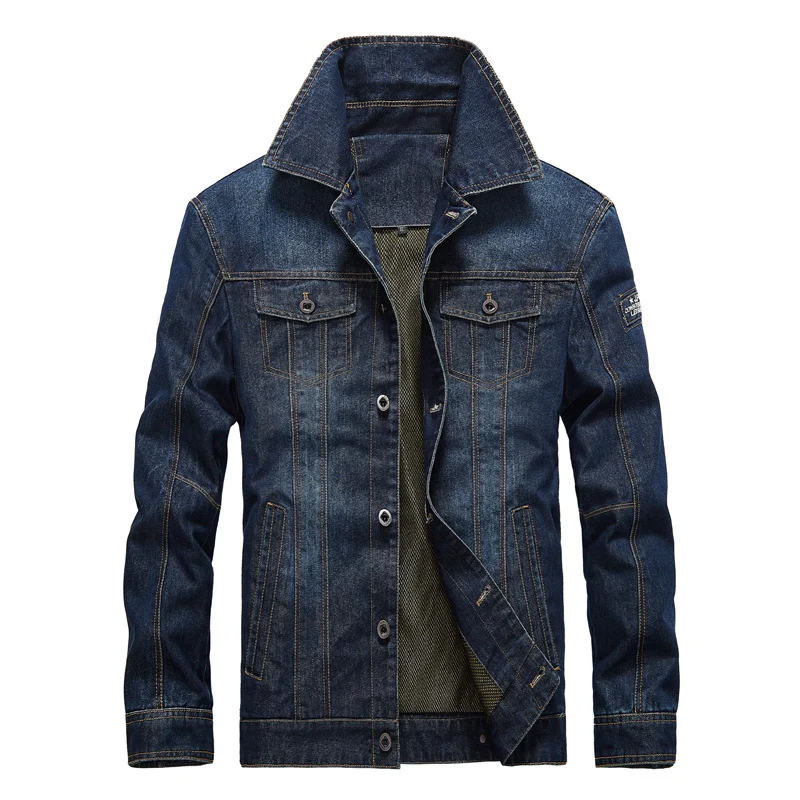 Herren Jeansjacke im Truckerstil mit leichtem Netzfutter und strukturierter Nahtführung Drune