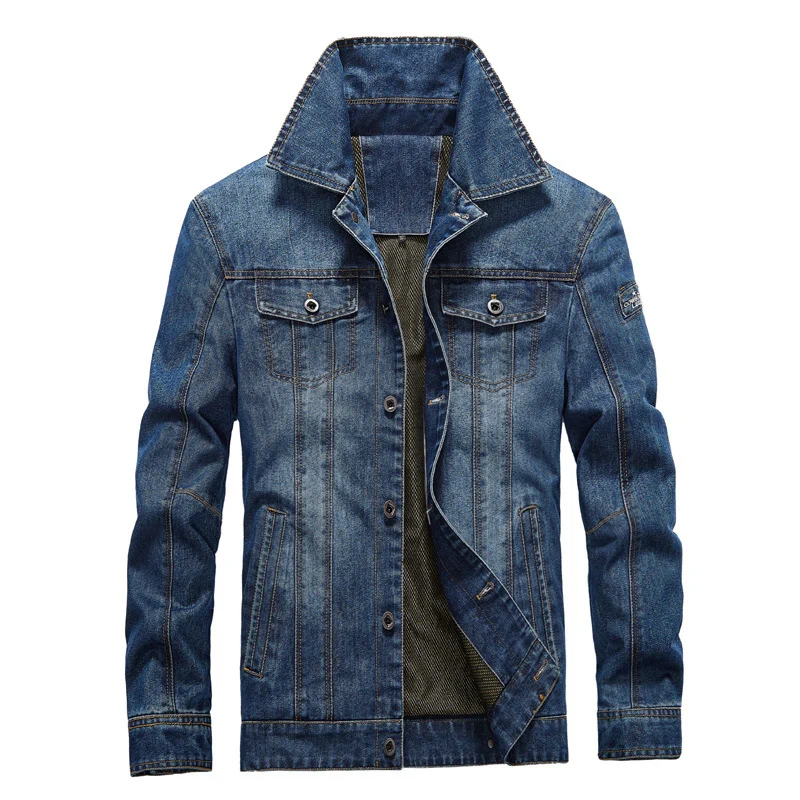 Herren Jeansjacke im Truckerstil mit leichtem Netzfutter und strukturierter Nahtführung Drune