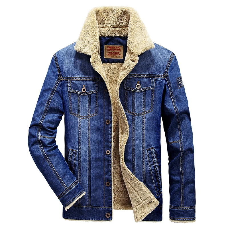 Herren Jeansjacke im Truckerstil mit leichtem Netzfutter und strukturierter Nahtführung Drune
