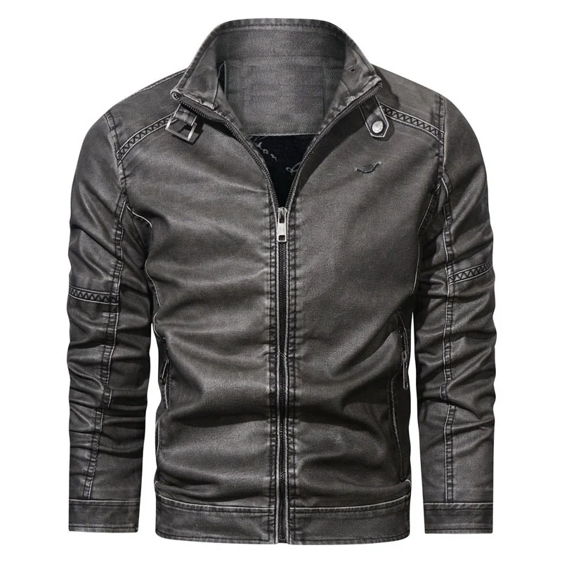 Herren Jeansblouson im Pilotenstil mit schmaler Passform und Reißverschluss-Front Drune