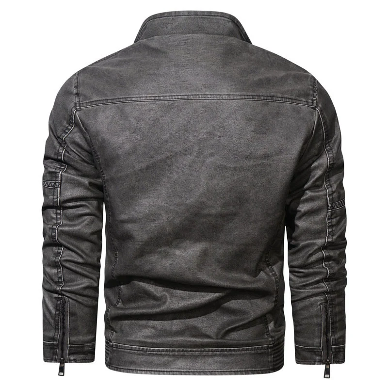 Herren Jeansblouson im Pilotenstil mit schmaler Passform und Reißverschluss-Front Drune