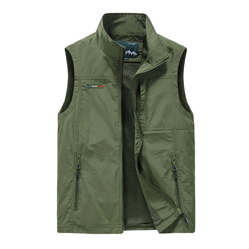 Herren isolierende Utility‑Weste mit Teddyfleece‑Innenfutter, Stehkragen und Reißverschlusstaschen Drune