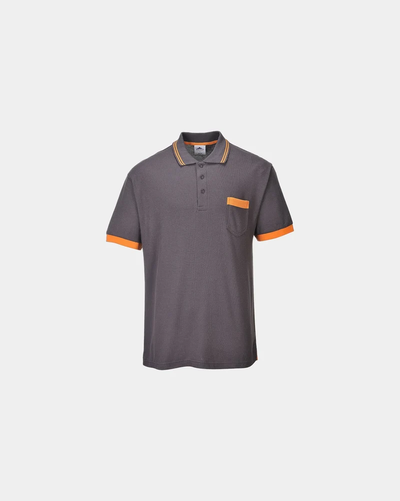 Poloshirt 210 g/m² Polyester Baumwolle Portwest Contrast zum Personalisieren