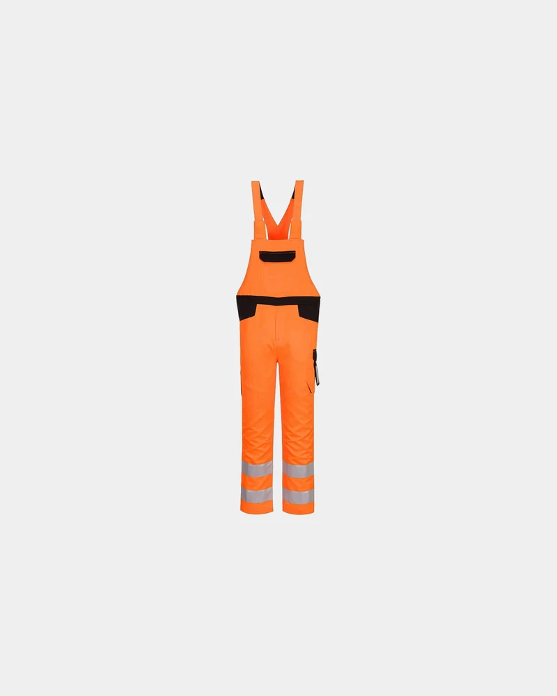 Latzhose hochsichtbar Portwest PW2 zum Personalisieren