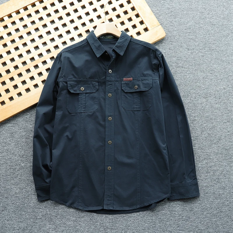 Herren Hemdjacke aus robustem Canvas mit Brustpattentaschen und ergonomischer Schnittführung Drune