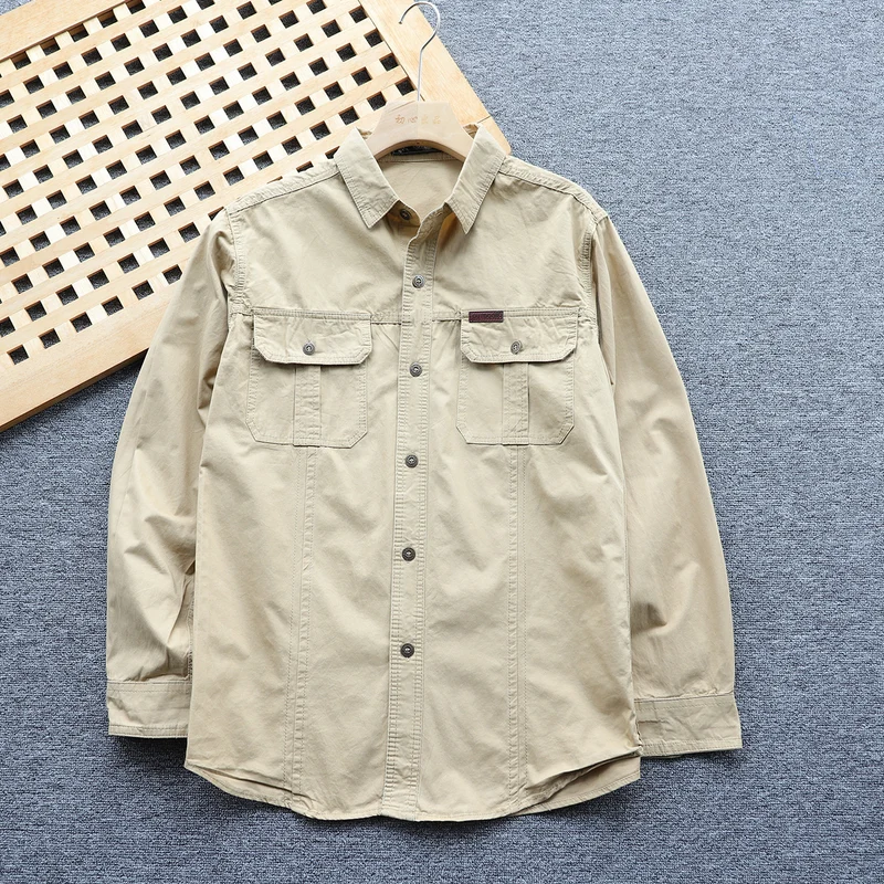 Herren Hemdjacke aus robustem Canvas mit Brustpattentaschen und ergonomischer Schnittführung Drune