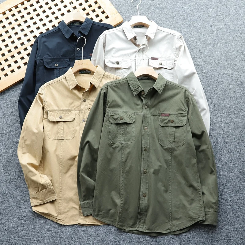 Herren Hemdjacke aus robustem Canvas mit Brustpattentaschen und ergonomischer Schnittführung Drune