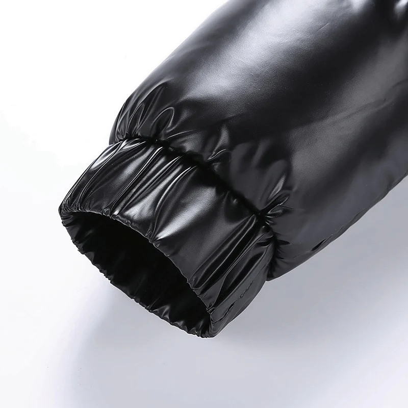 Herren glänzende gesteppte Thermo-Kapuzenjacke mit Metallic-Finish und wärmender Isolierung Drune