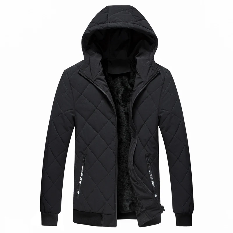 Herren gesteppte Kapuzenjacke mit leichter Thermo‑Isolierung und Rippbündchen Drune