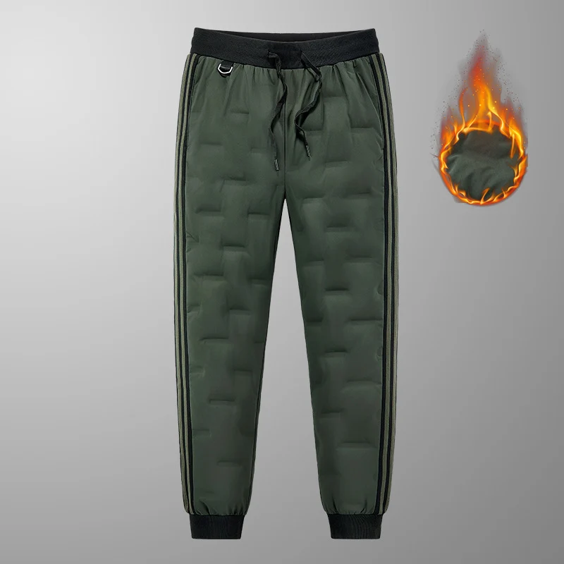 Herren Gepolsterte Stepp-Jogginghose mit Thermo-Isolierung und Kontraststreifen Drune