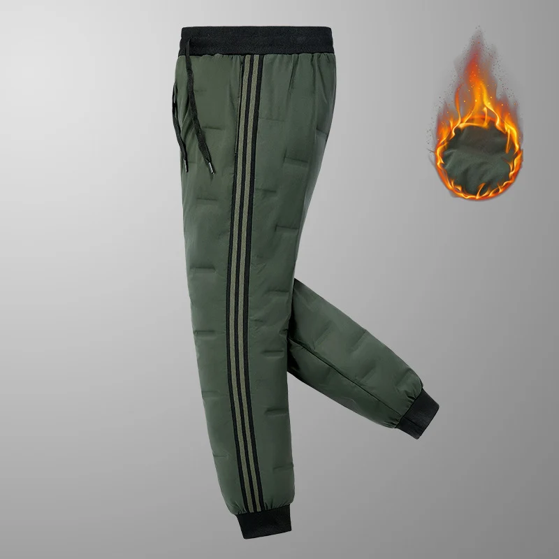 Herren Gepolsterte Stepp-Jogginghose mit Thermo-Isolierung und Kontraststreifen Drune